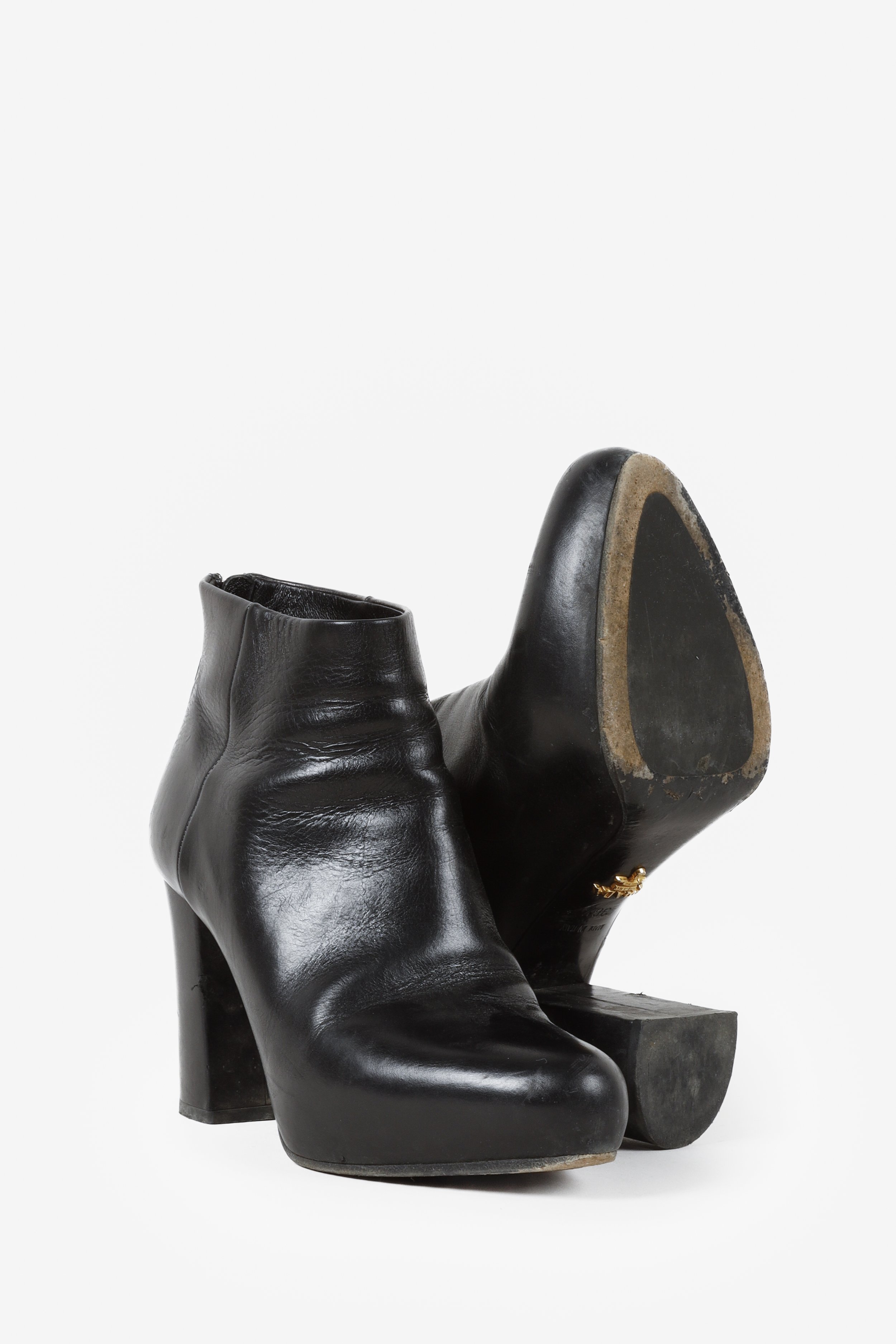 Prada block sales heel bootie